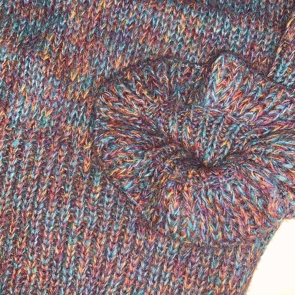 ZARA Mohair Roses & Ruddle Multi Colour Knit Mockneck Sweater - Picture 8 of 13